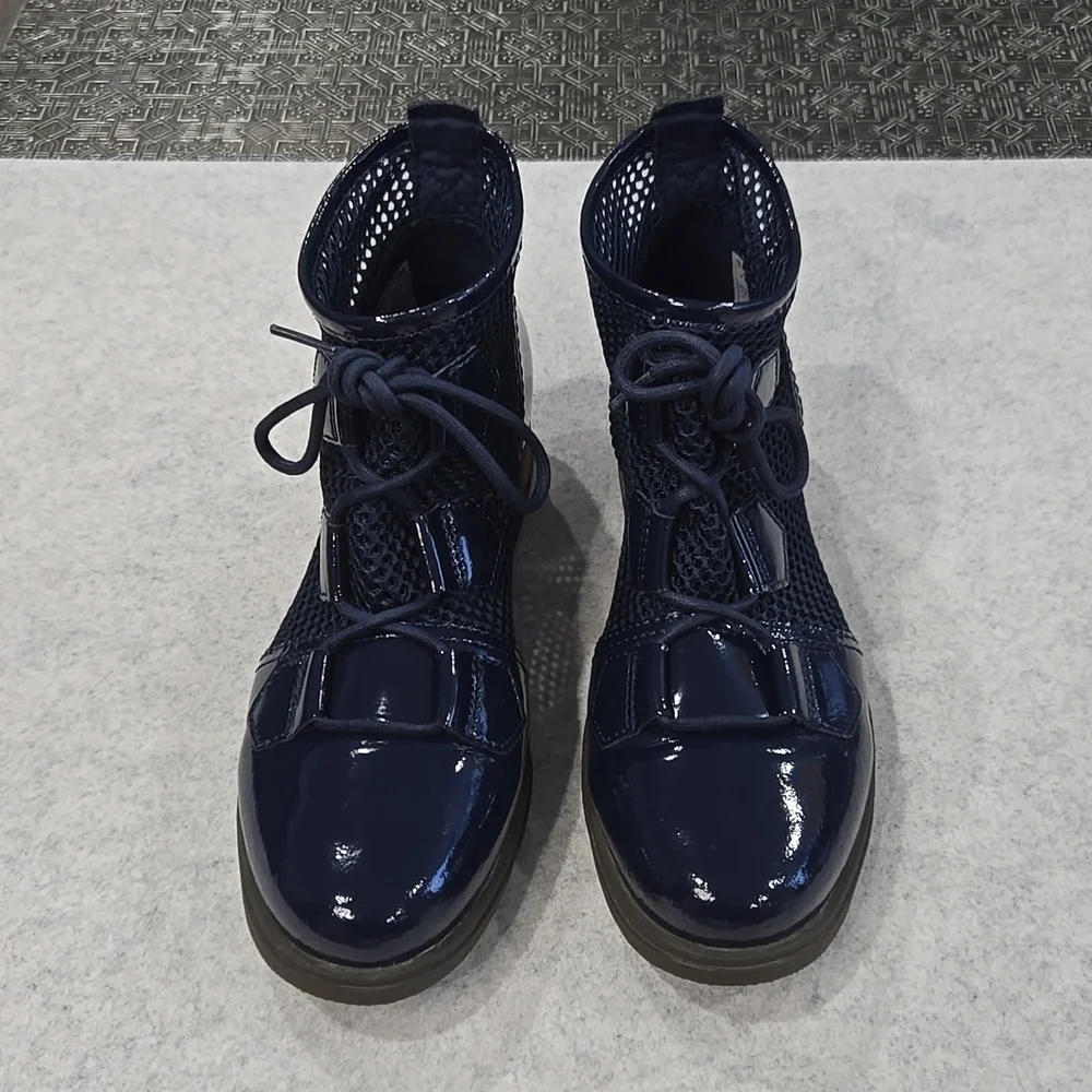 🐢 Sorel Major Lace Mesh Collegiate Navy Boots Size 8.5 Excellent Condition - Picture 6 of 15